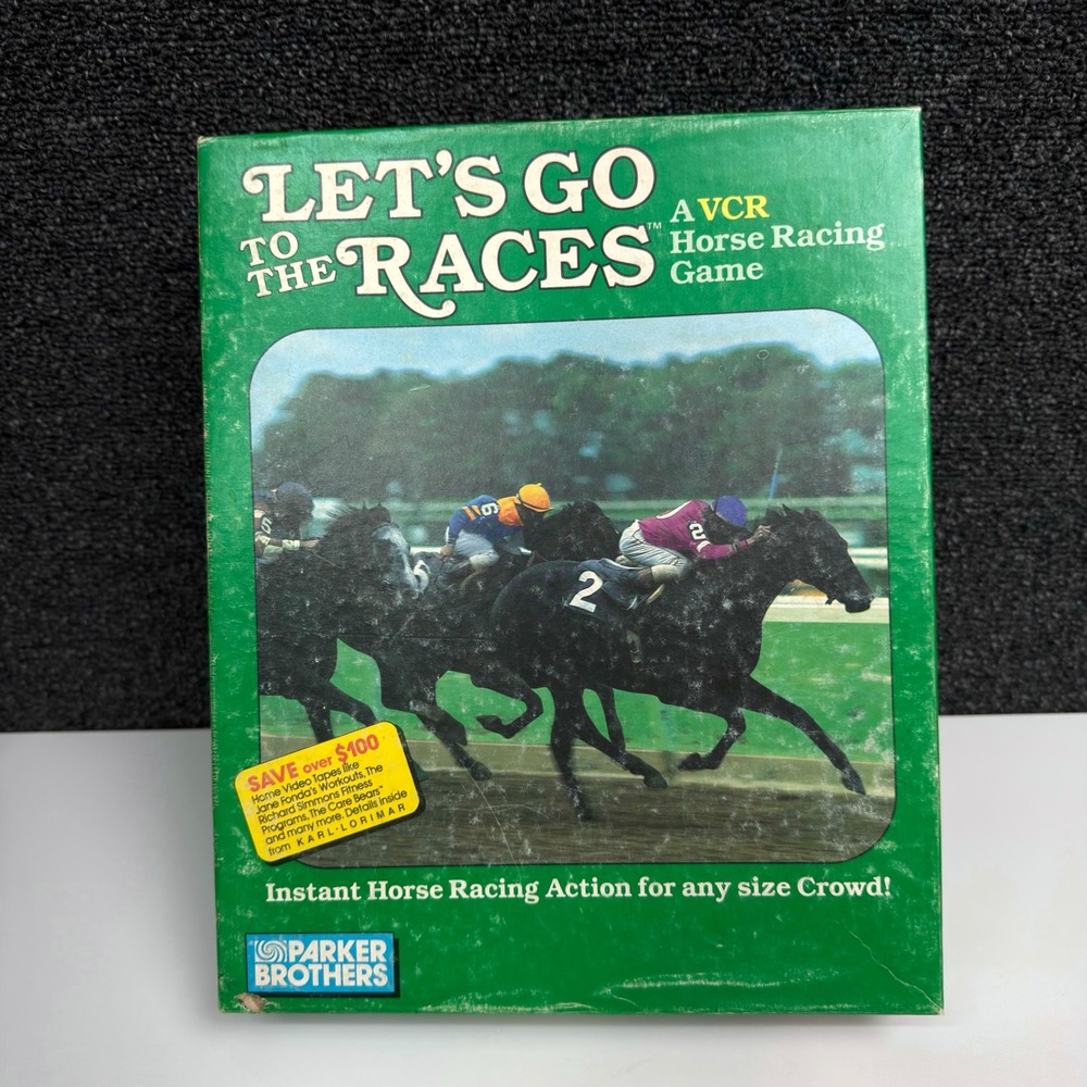 Horse Racing Game Vintage 1987‎ VHS Parker Brothers Lets Go To The Races VCR